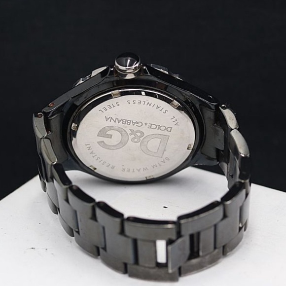 Dolce & Gabbana Black Dial Round Rotating Bezel Men's Watch - Picture 4 of 4